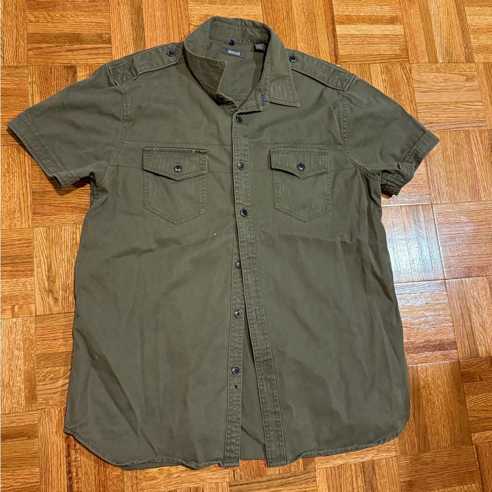 Men military style shirt